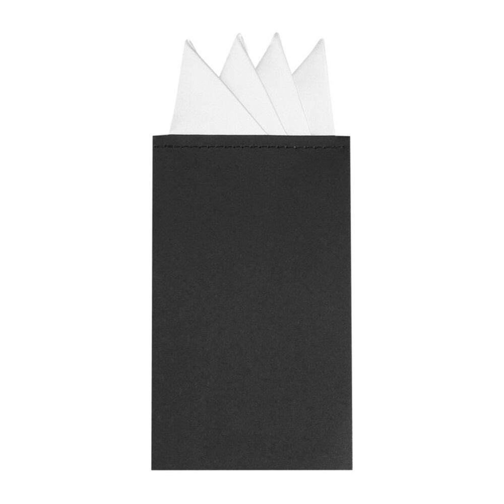 Pre-Folded Pocket Squares Triangles Suit Handkerchief One Size White